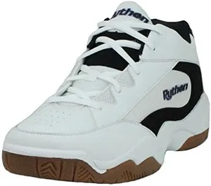 Python Wide (EE) Width Indoor Mid Racquetball (Squash, Indoor Pickleball, Badminton, Volleyball) Shoe (White and Black Colors Available)